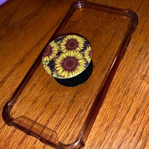 Transparent iPhone X/XS case & PopSocket